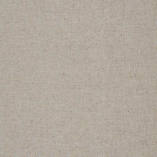 Squat White Beaded Ceramic Lamp With Linen Shade
